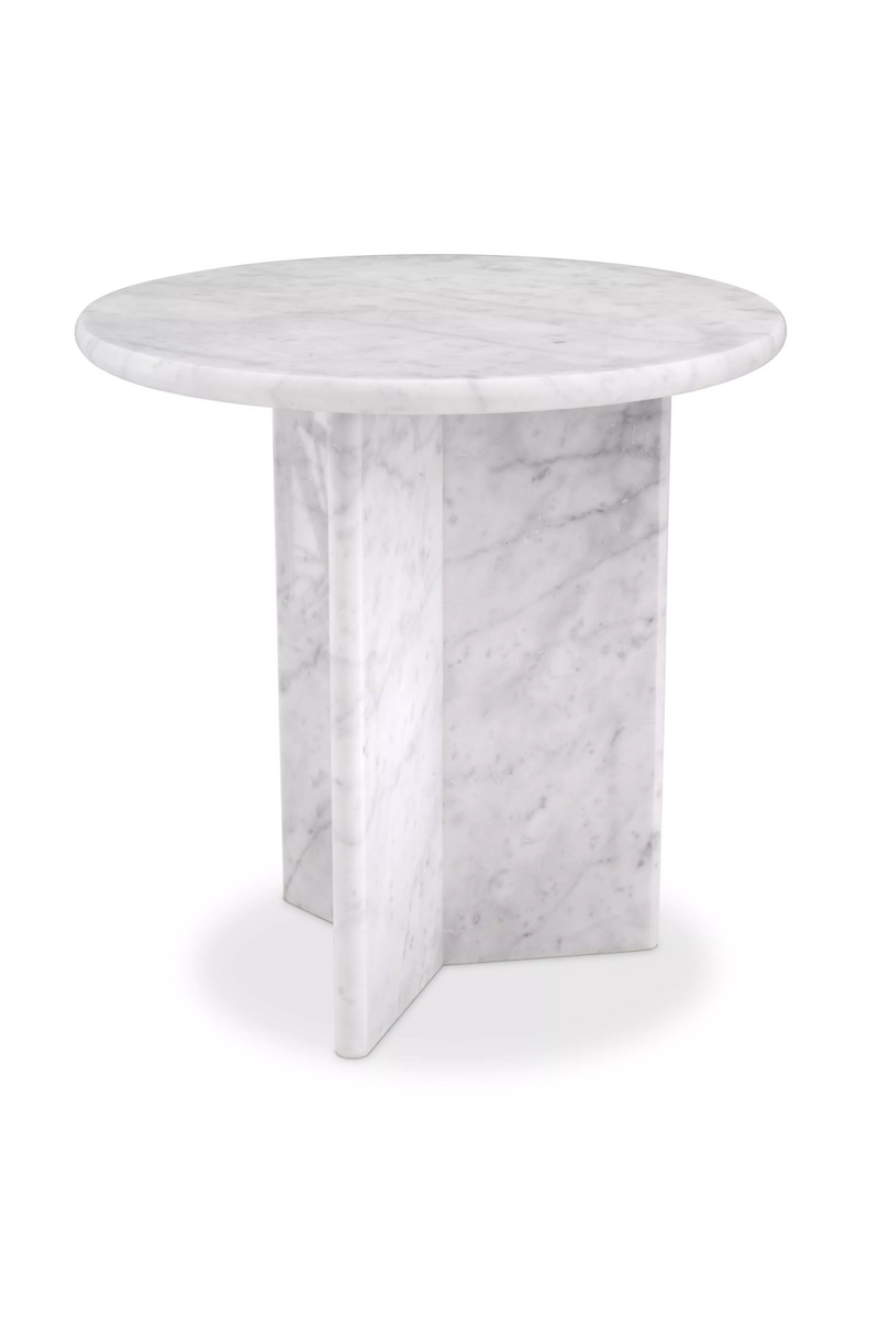 Table d'appoint en marbre blanc | Eichholtz Pontini