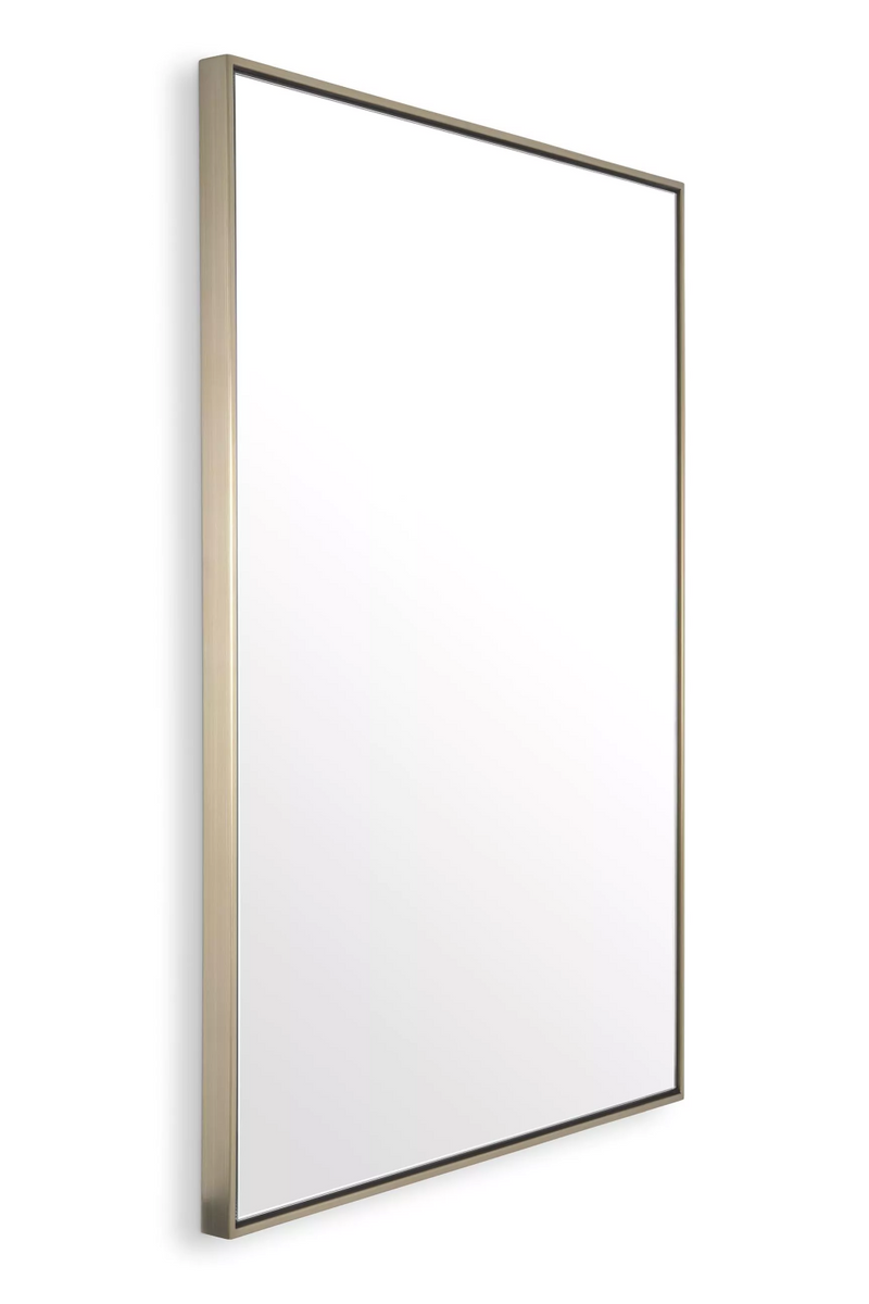 Miroir rectangulaire en laiton brossé | Eichholtz Redondo | Meubleluxe.fr