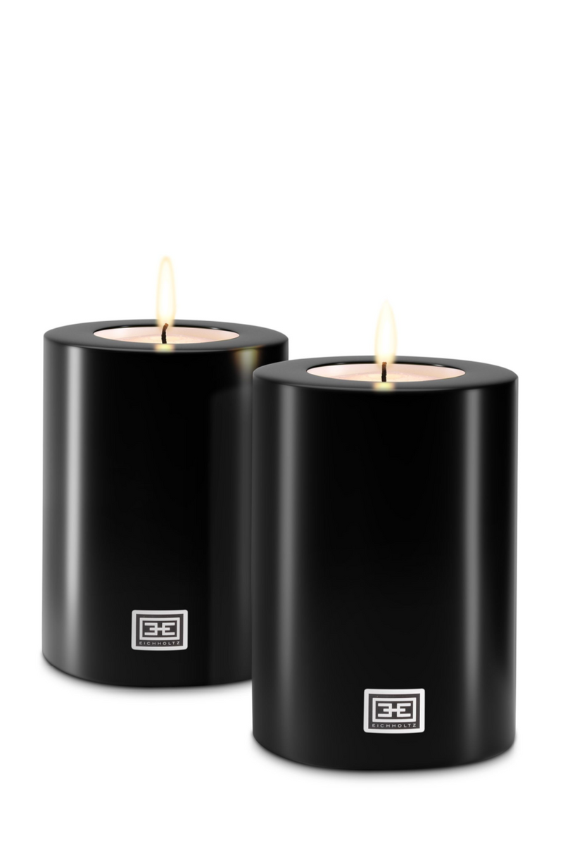 Ensemble de bougies artificielles noires Lot de 2 XS | Eichholtz | Meubleluxe.fr