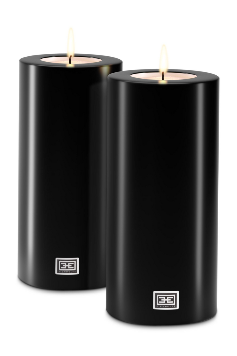 Ensemble de bougies artificielles noires (Lot de 2) L | Eichholtz | Meubleluxe.fr