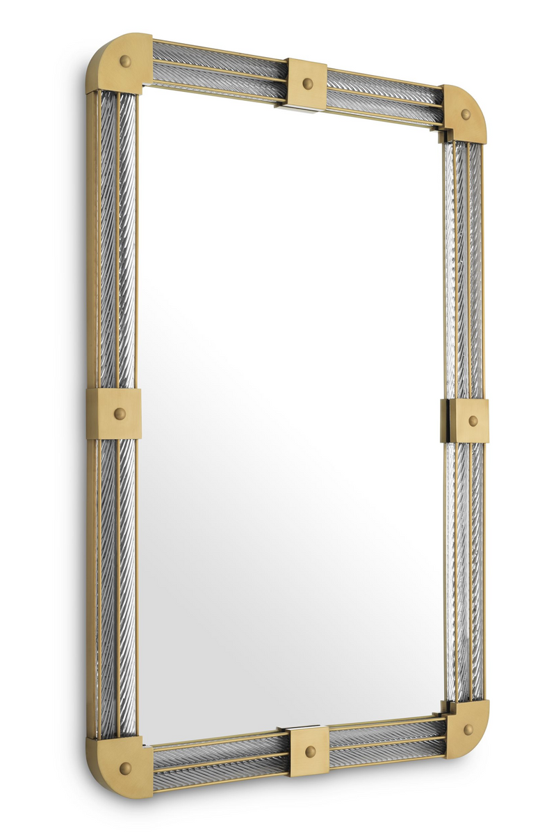 Miroir rectangulaire en laiton | Eichholtz Heracles | Meubleluxe.fr