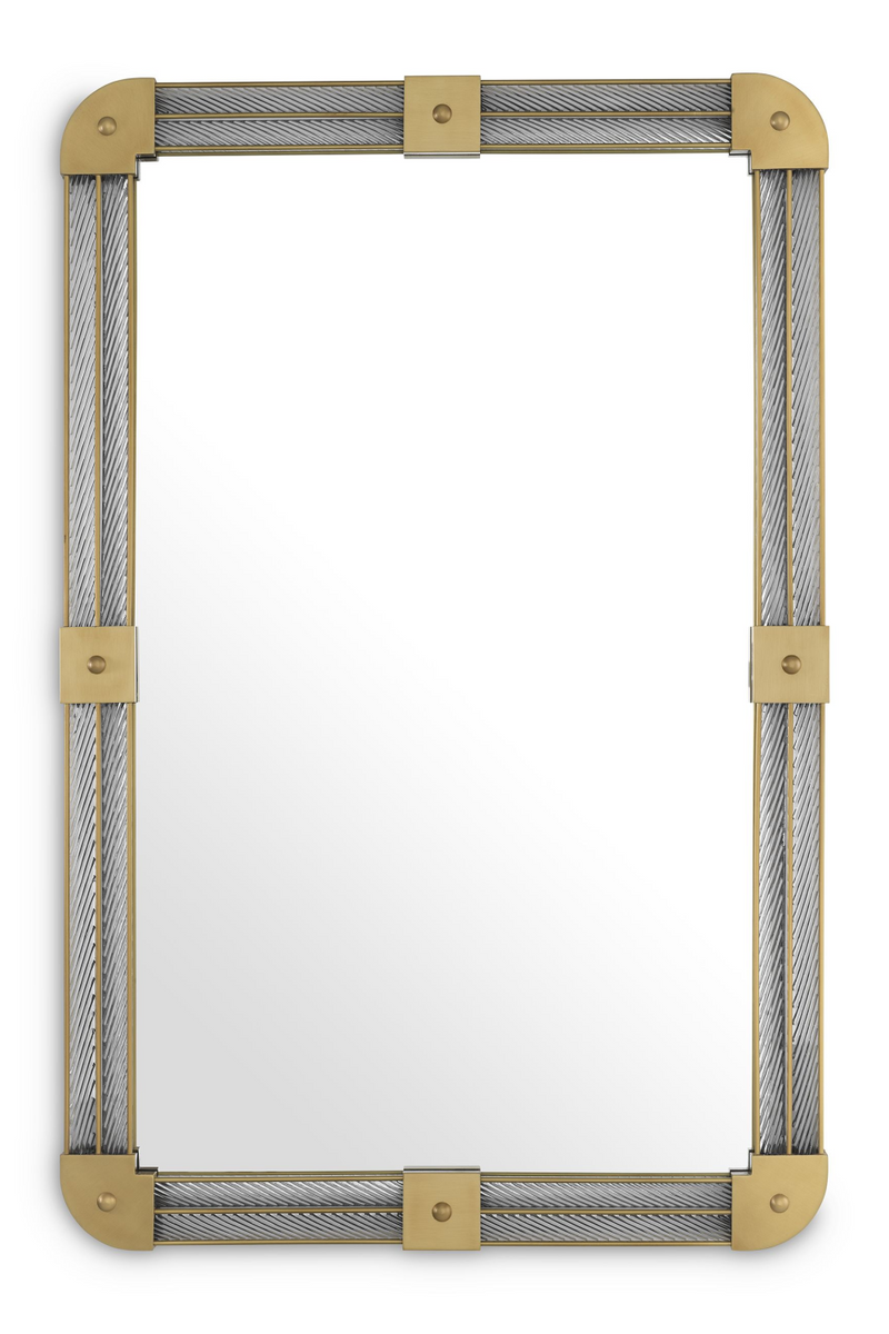 Miroir rectangulaire en laiton | Eichholtz Heracles | Meubleluxe.fr