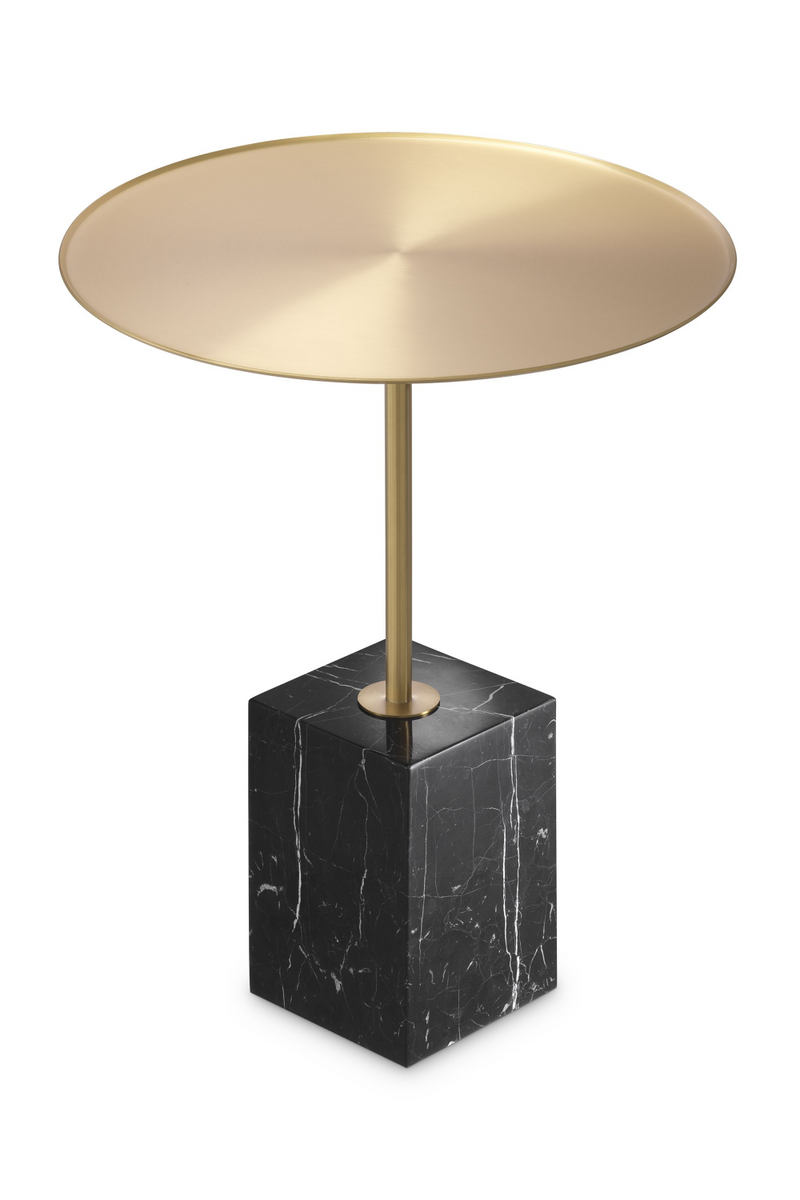 Table d'appoint en marbre noir | Eichholtz Cole | Meubleluxe.fr