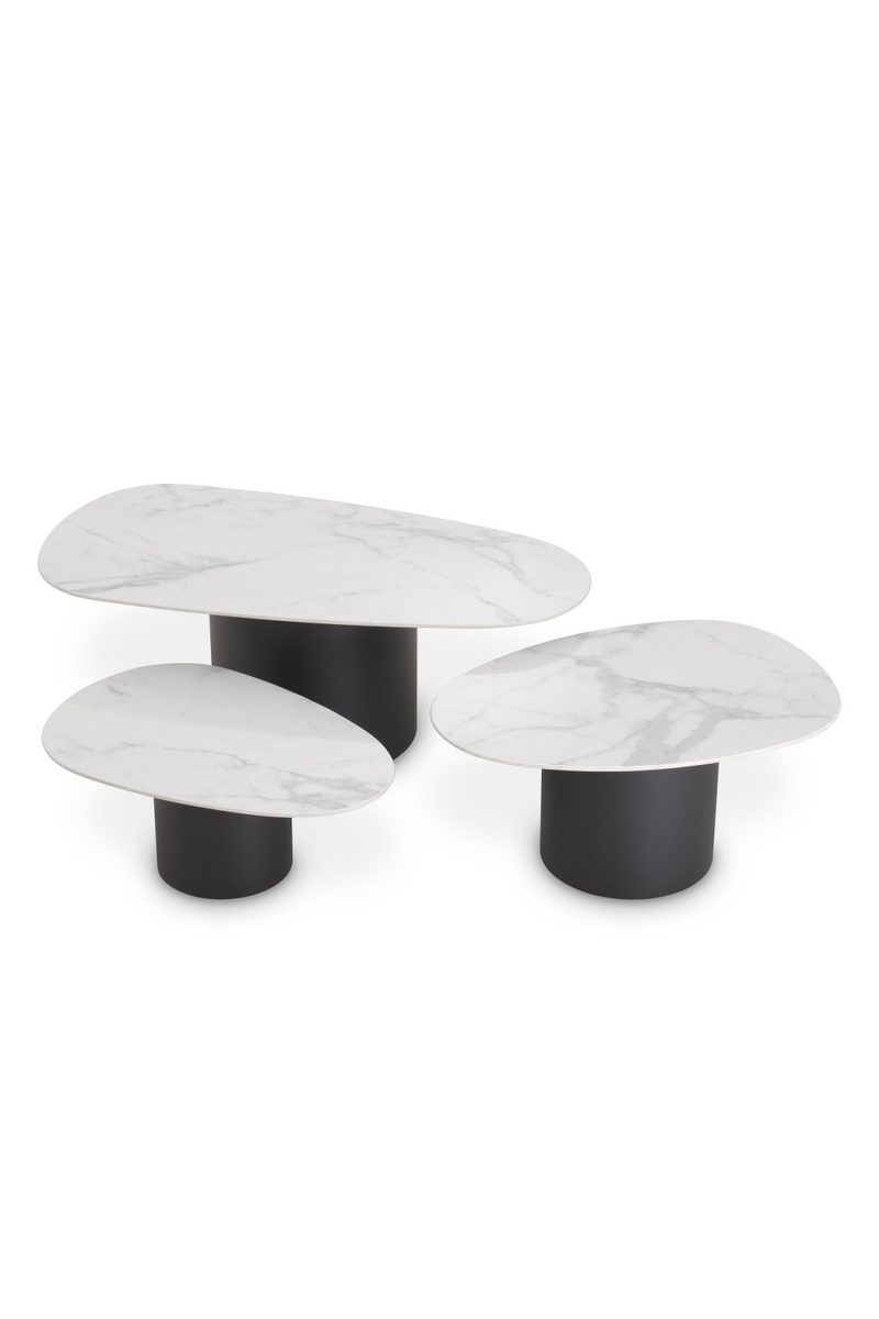 Table basse en marbre (lot de 3) | Eichholtz Zane | Meubleluxe.fr