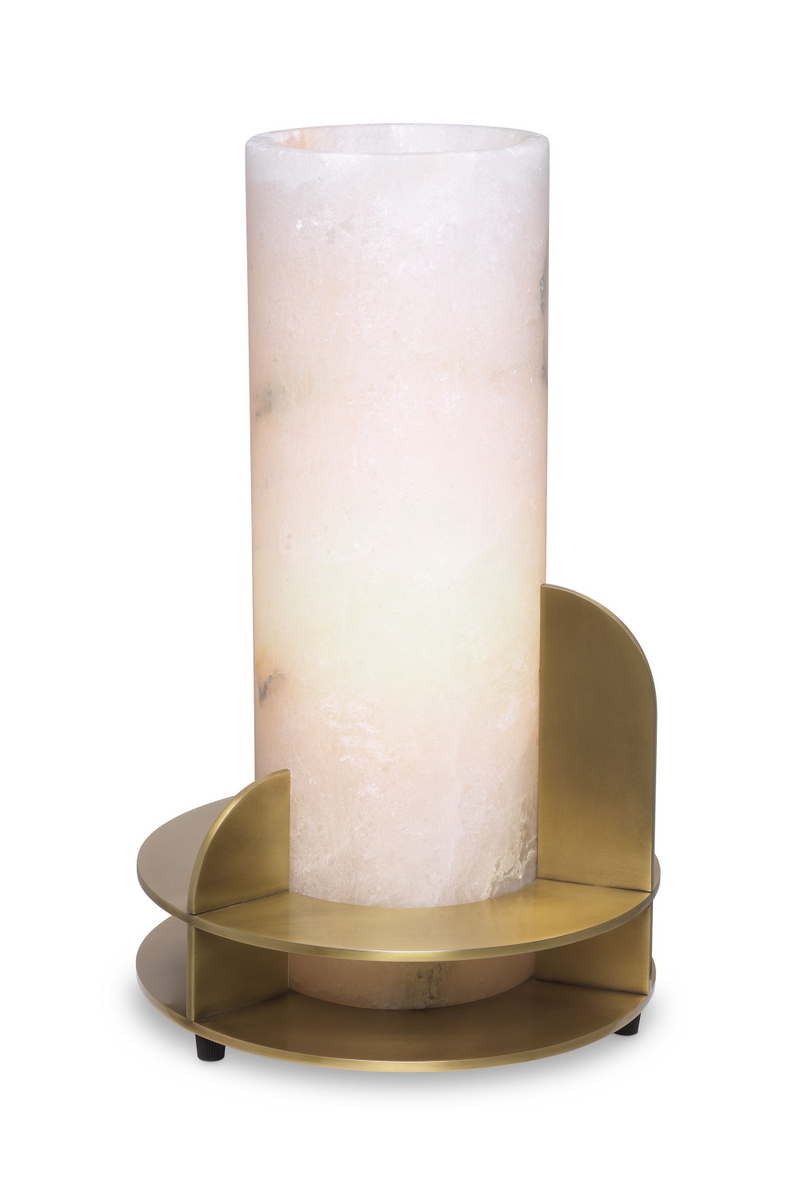 Lampe de table dorée en albâtre | Eichholtz Claudel | Meubleluxe.fr