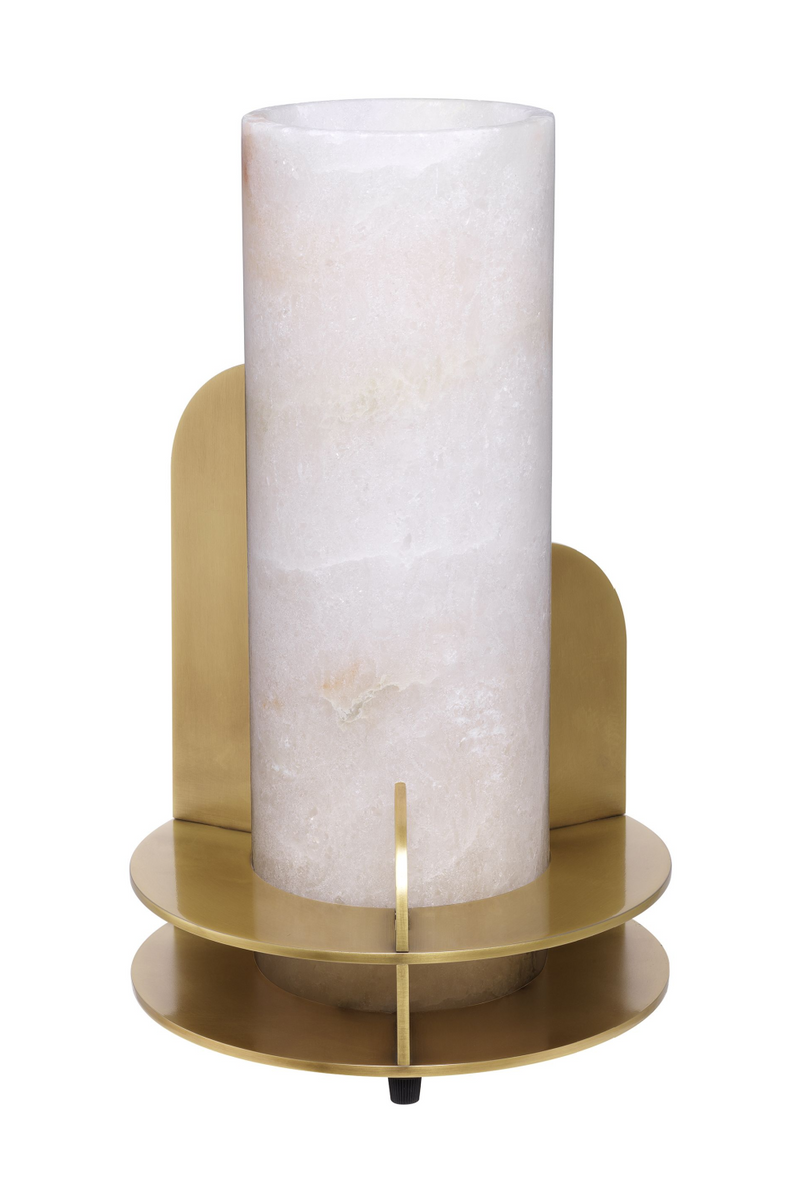 Lampe de table dorée en albâtre | Eichholtz Claudel | Meubleluxe.fr