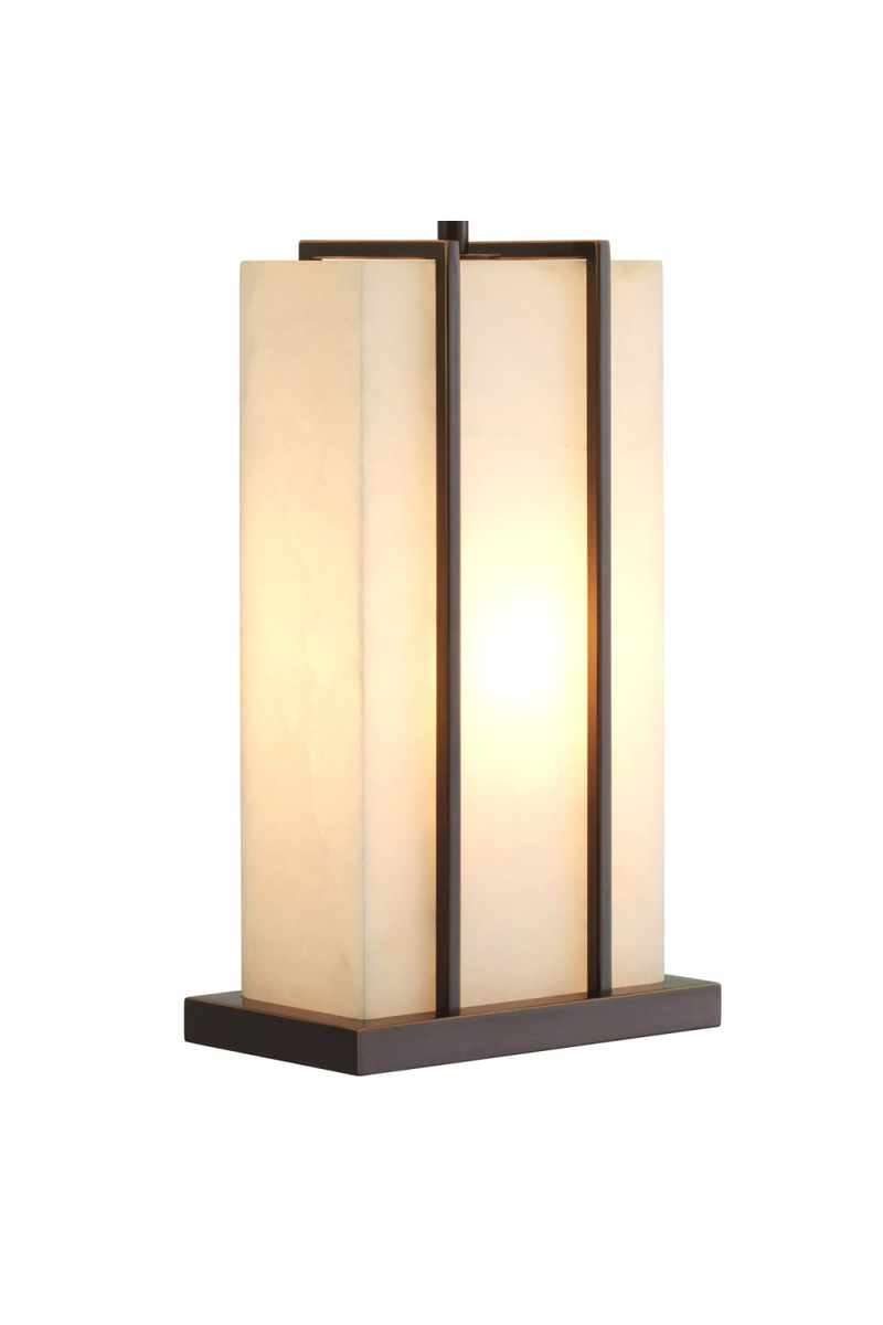 Lampe de table en bronze et en albâtre | Eichholtz Graham | Meubleluxe.fr