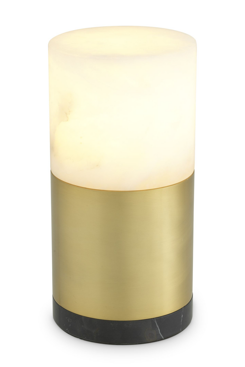 Lampe de table dorée en albâtre ø 15 cm | Eichholtz Mclean | Meubleluxe.fr