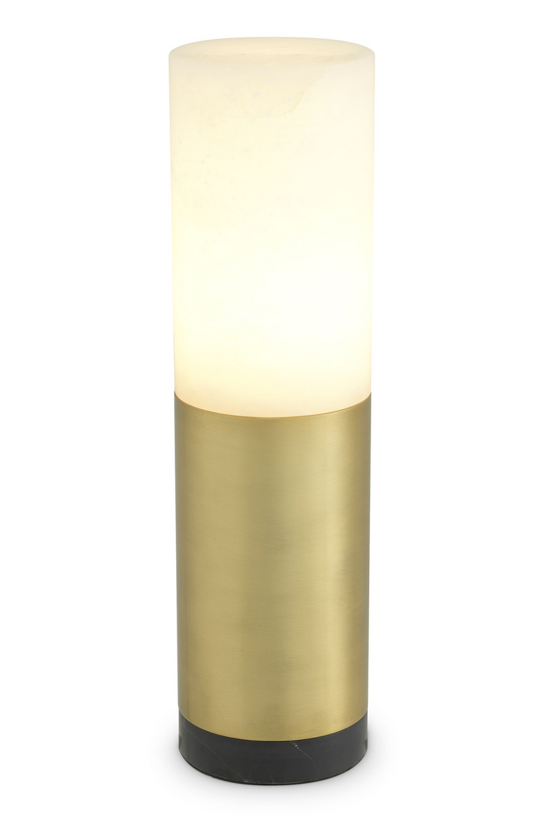 Lampe de table dorée en albâtre ø 11 cm | Eichholtz Mclean | Meubleluxe.fr