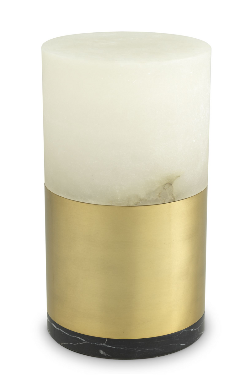 Lampe de table dorée en albâtre ø 20 cm | Eichholtz Mclean | Meubleluxe.fr