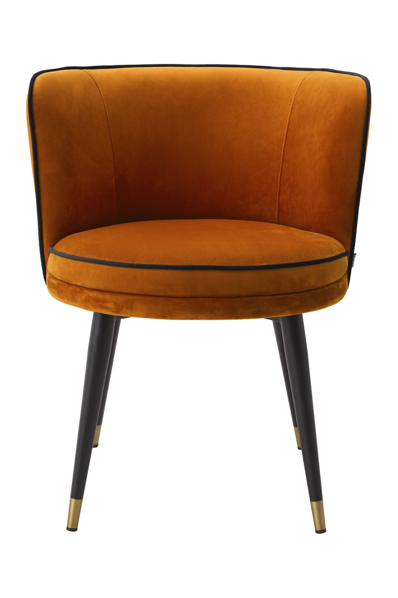 Chaise de salle à manger en velours orange | Eichholtz Grenada | Meubleluxe.fr