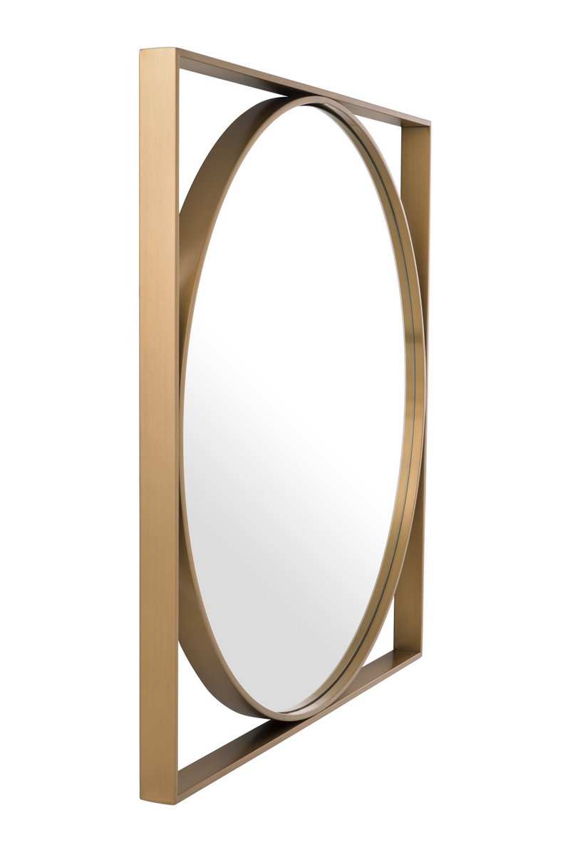 Miroir carré en laiton | Eichholtz Montauk | Meubleluxe.fr