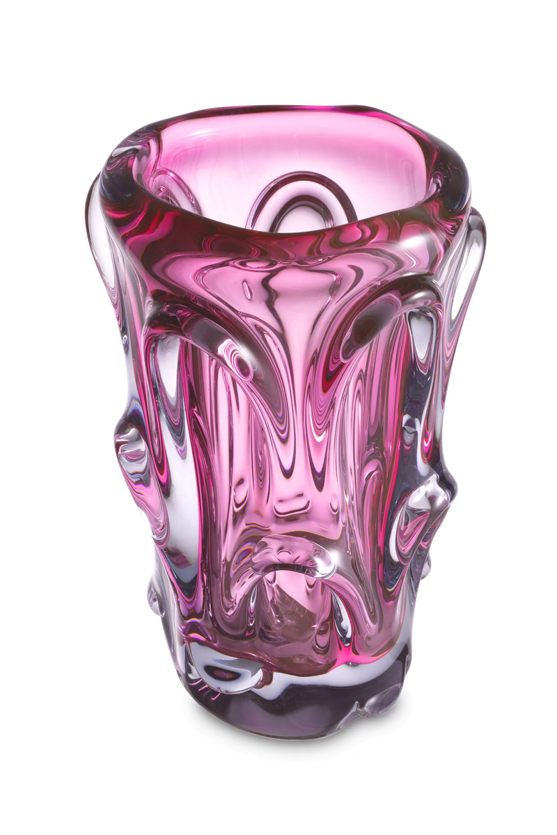 Vase rose en verre soufflé | Eichholtz Aila L | Meubleluxe.fr