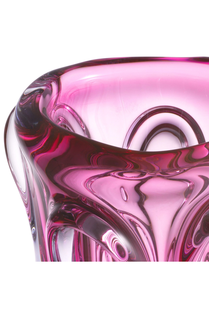 Vase rose en verre soufflé | Eichholtz Aila L | Meubleluxe.fr