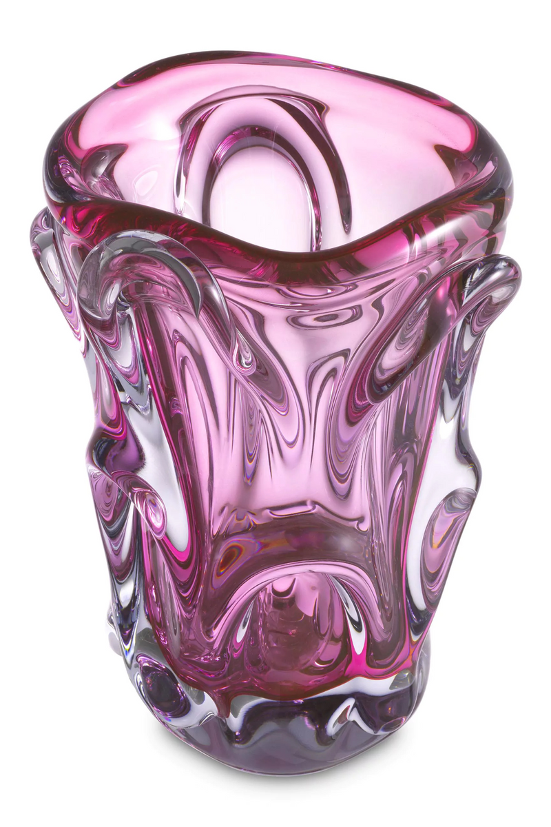 Vase rose en verre soufflé | Eichholtz Aila S | Meubleluxe.fr