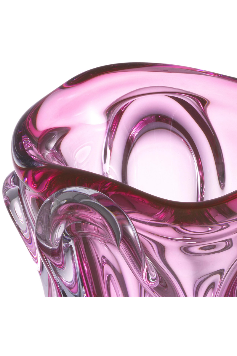 Vase rose en verre soufflé | Eichholtz Aila S | Meubleluxe.fr