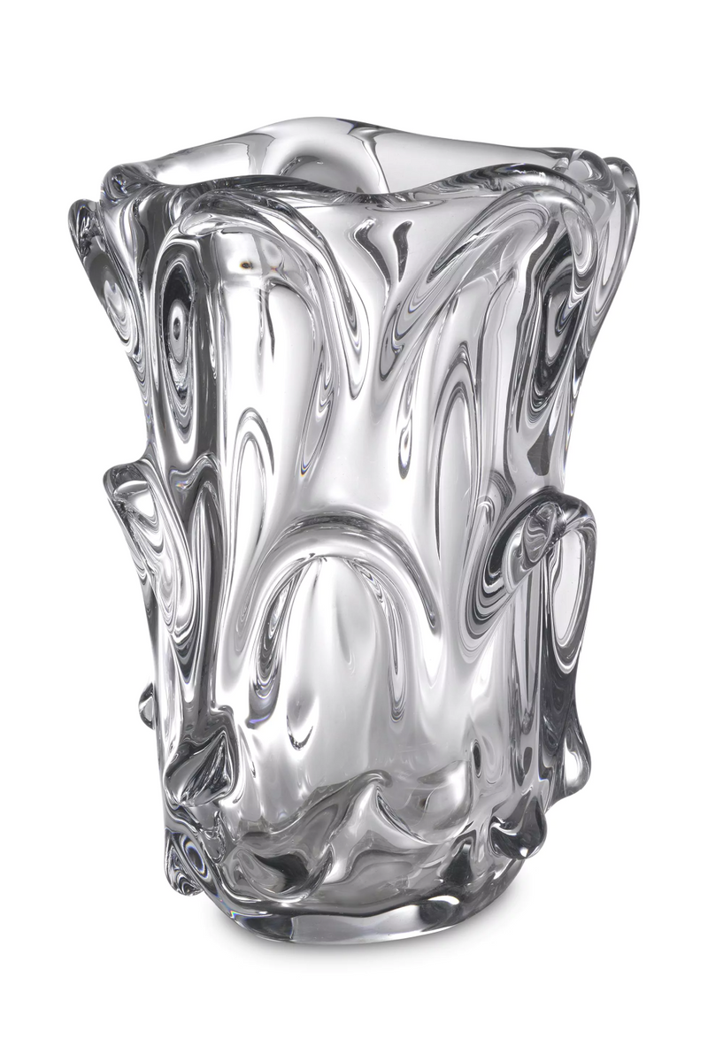 Vase transparent en verre soufflé | Eichholtz Aila L | Meubleluxe.fr