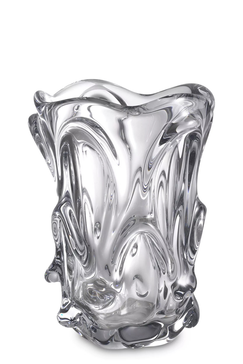 Vase transparent en verre soufflé | Eichholtz Aila S | Meubleluxe.fr