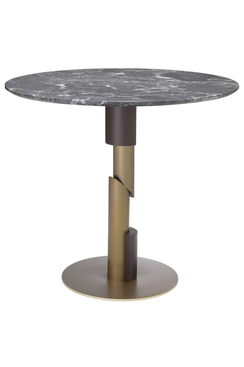 Table de salle à manger dorée en marbre gris | Eichholtz Flow | Meubleluxe.fr