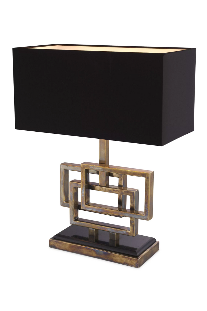 Lampe de table géométrique en laiton | Eichholtz Windolf | Meubleluxe.fr