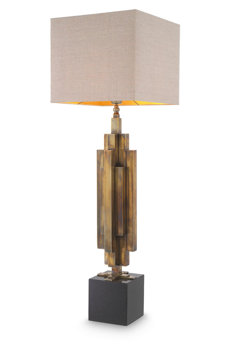 Lampe de table en laiton et granit | Eichholtz Lambert | Meubleluxe.fr