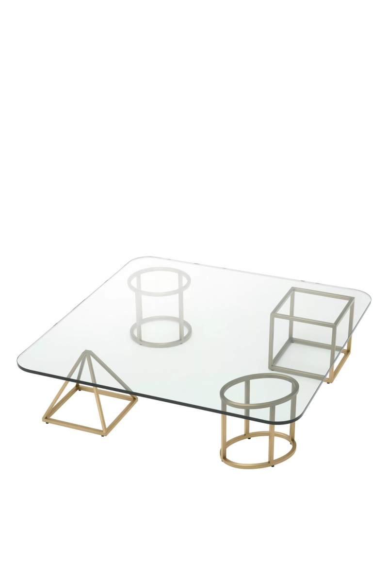 Table basse en verre et laiton brossé | Eichholtz Speiser | Meubleluxe.fr