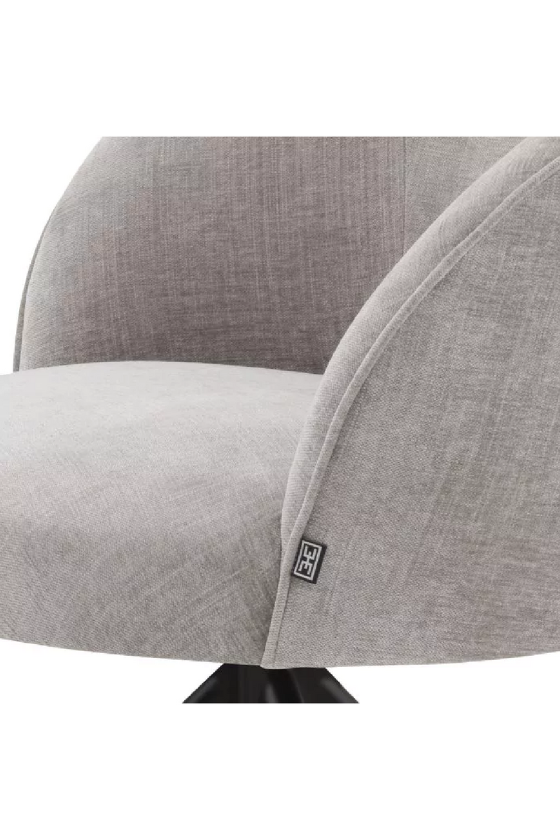 Chaise de salle à manger pivotante Sisley gris | Eichholtz Masters | Meubleluxe.fr