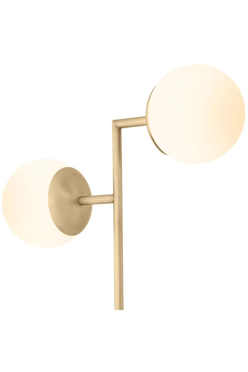 Lampe de table en laiton vieilli et travertin | Eichholtz Zanotta | Meubleluxe.fr