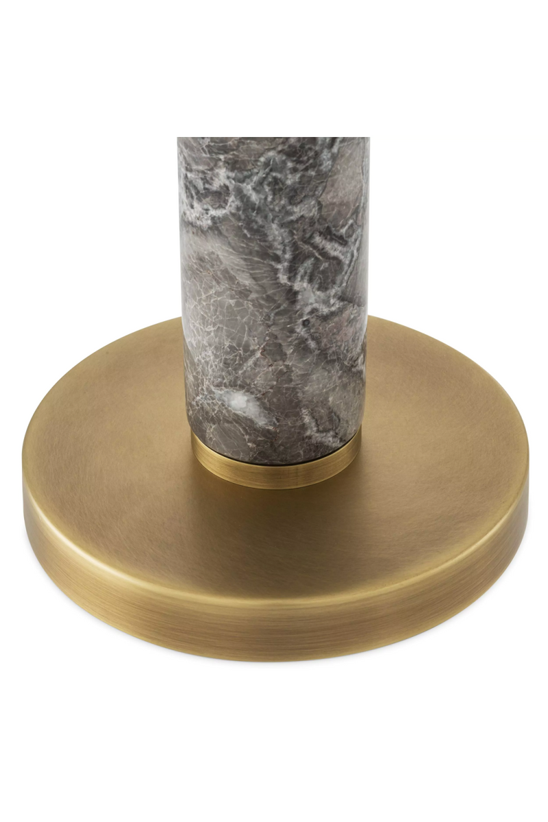 Lampe de table en marbre gris et laiton vieilli | Eichholtz Ziegèl | Meubleluxe.fr