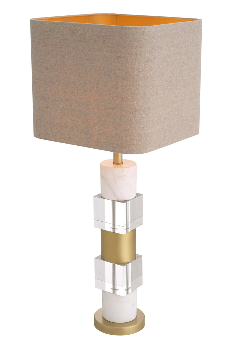 Lampe de table en marbre blanc | Eichholtz Cullingham | Meubleluxe.fr
