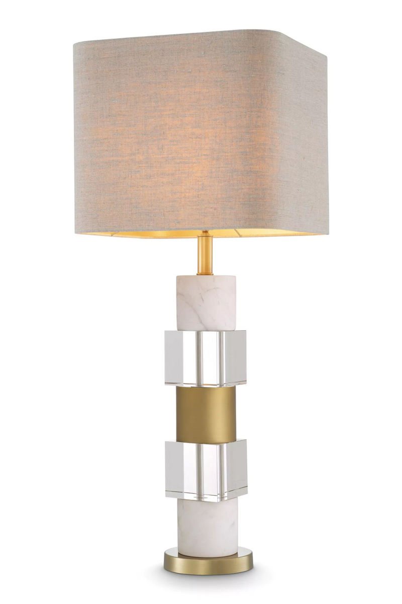 Lampe de table en marbre blanc | Eichholtz Cullingham | Meubleluxe.fr