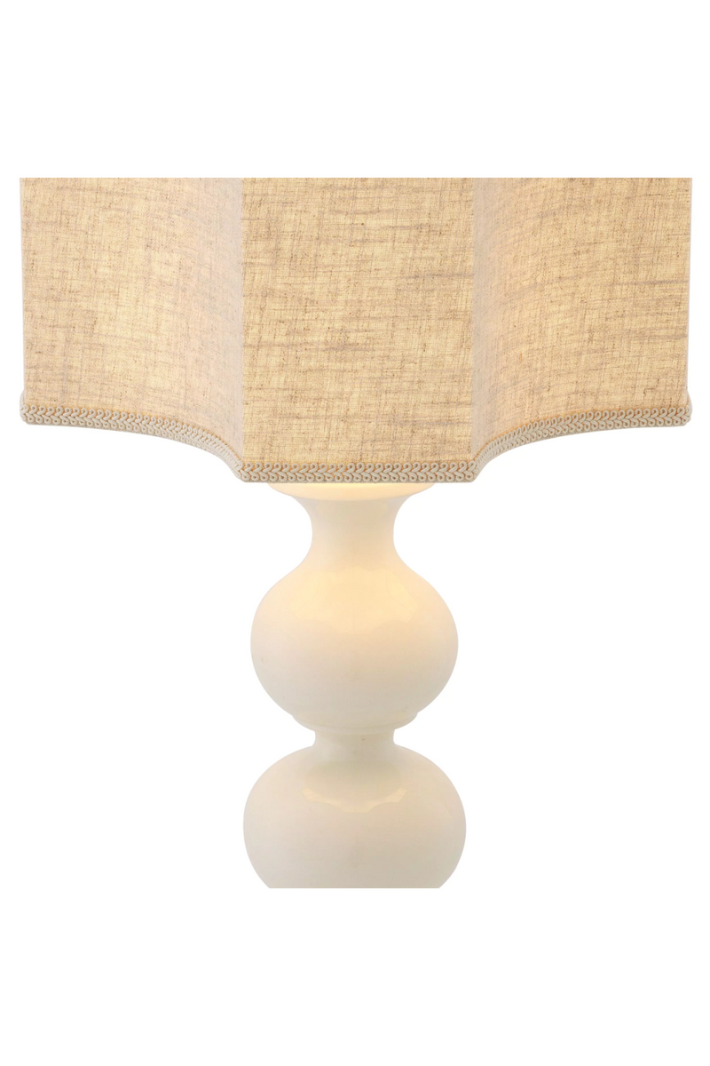 Lampe de table en céramique blanche | Eichholtz Mabel | Meubleluxe.fr