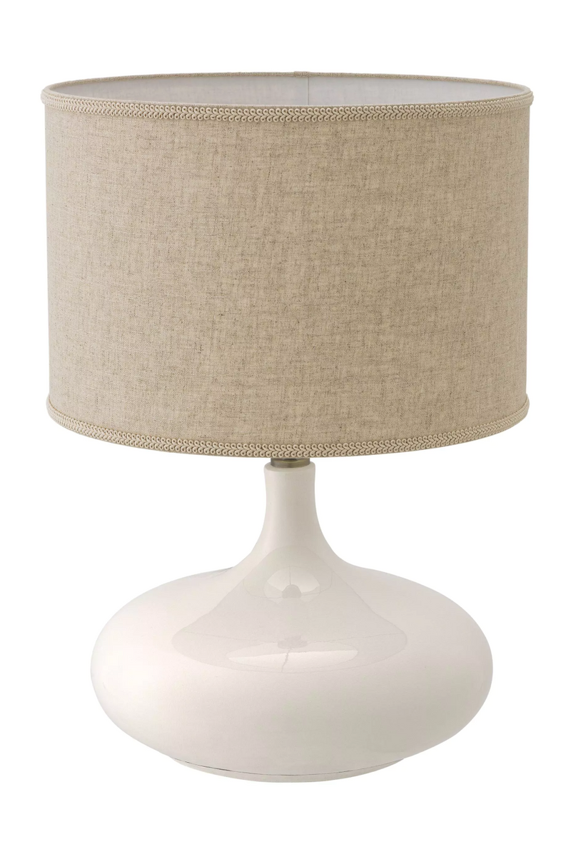 Lampe de table en céramique blanche | Eichholtz Anabelle | Meubleluxe.fr