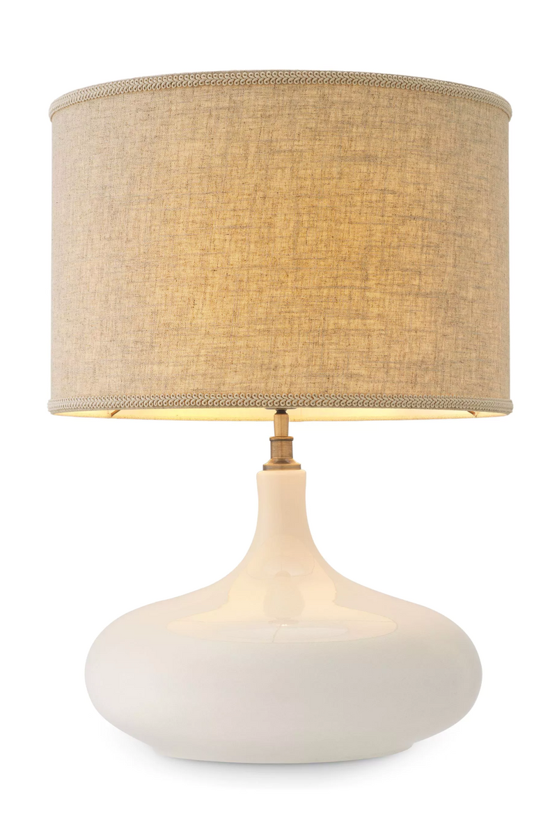 Lampe de table en céramique blanche | Eichholtz Anabelle | Meubleluxe.fr
