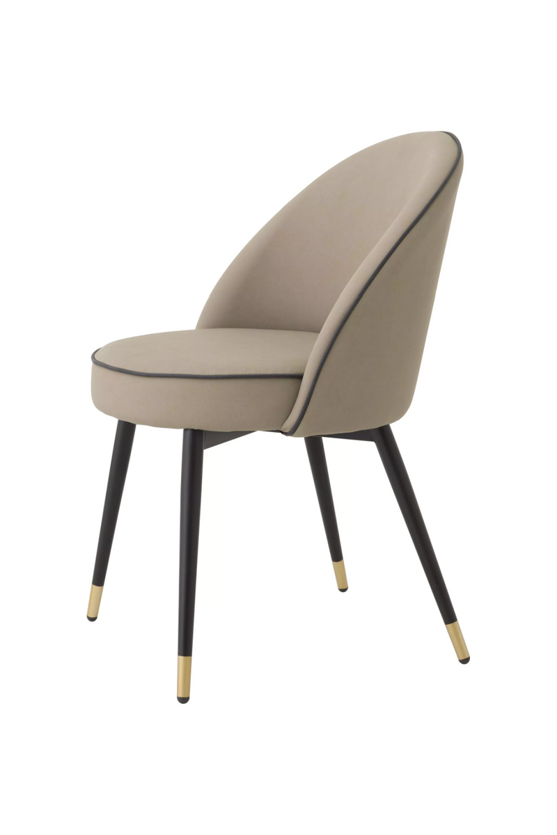 Chaise de salle à manger en cuir beige (lot de 2) | Eichholtz Cooper | Meubleluxe.fr