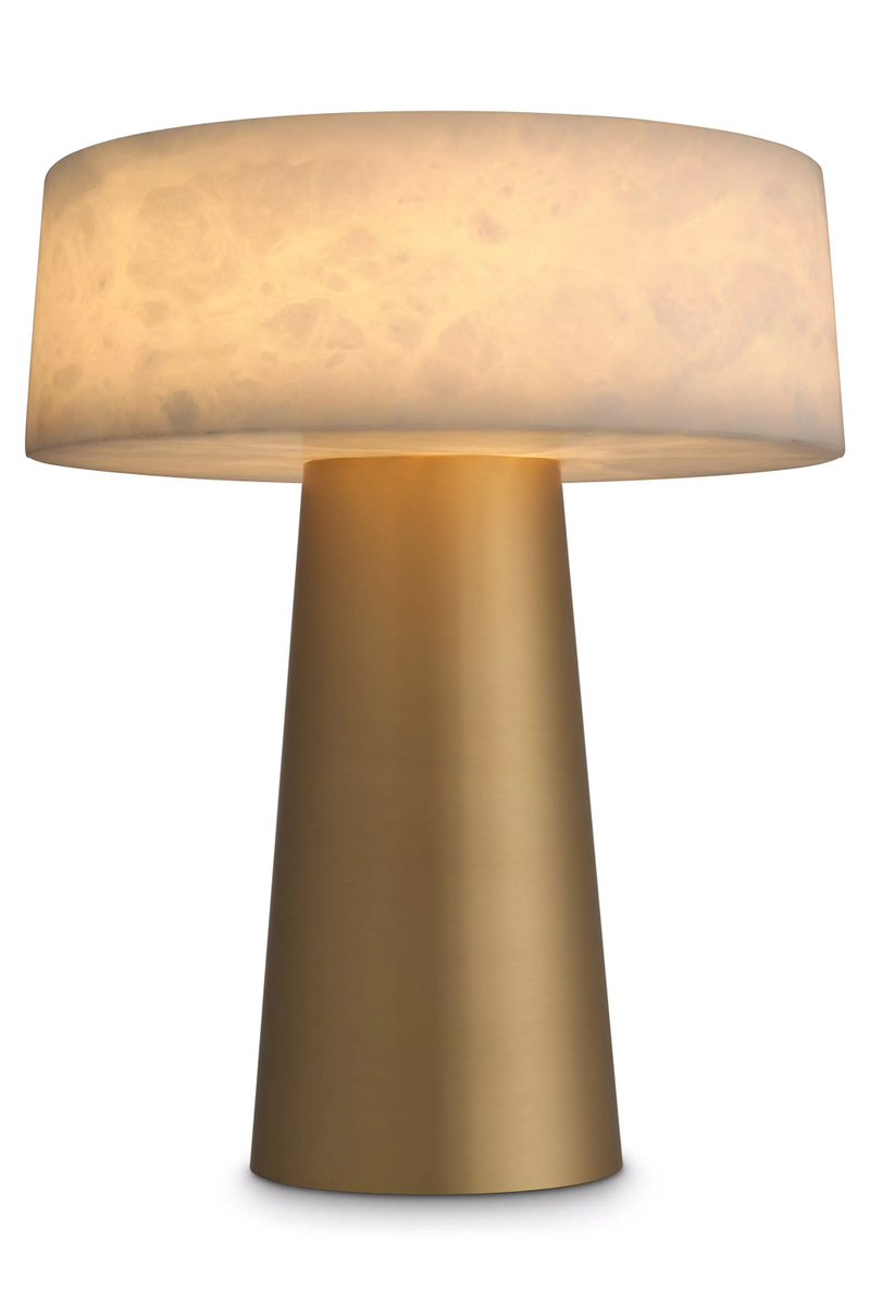 Lampe de table en laiton vieilli et albâtre | Eichholtz Cinco 