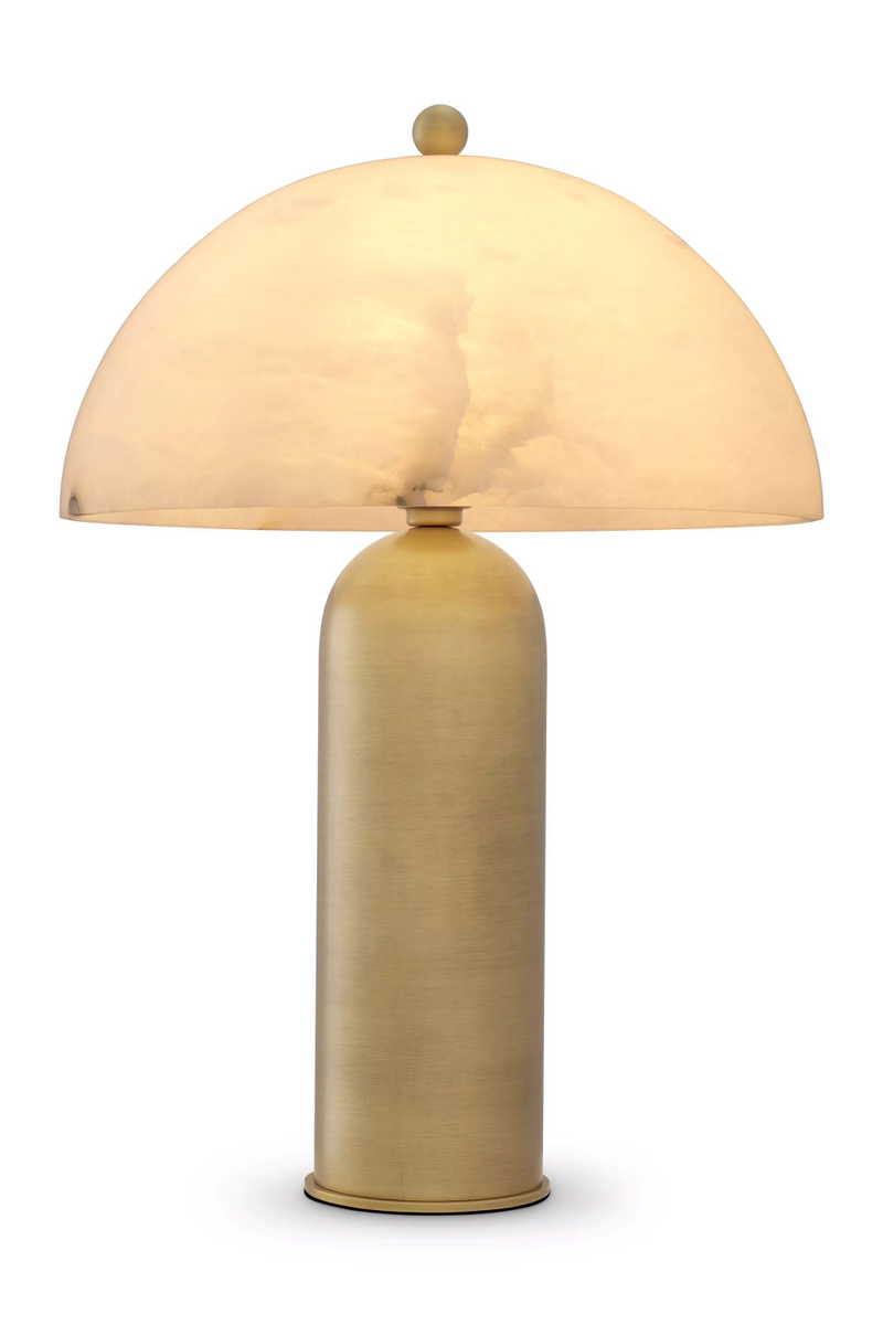 Lampe de table en laiton vieilli et albâtre | Eichholtz Lorenza | Meubleluxe.fr