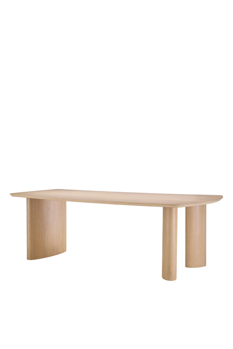 Table de salle à manger en chêne naturel | Eichholtz Bergman S | Meubleluxe.fr