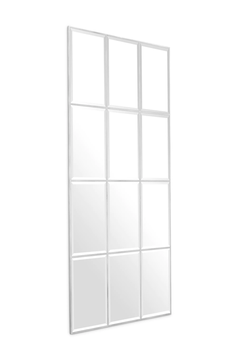 Miroir rectangulaire nickelée en verre biseauté | Eichholtz Kravis | Meubleluxe.fr
