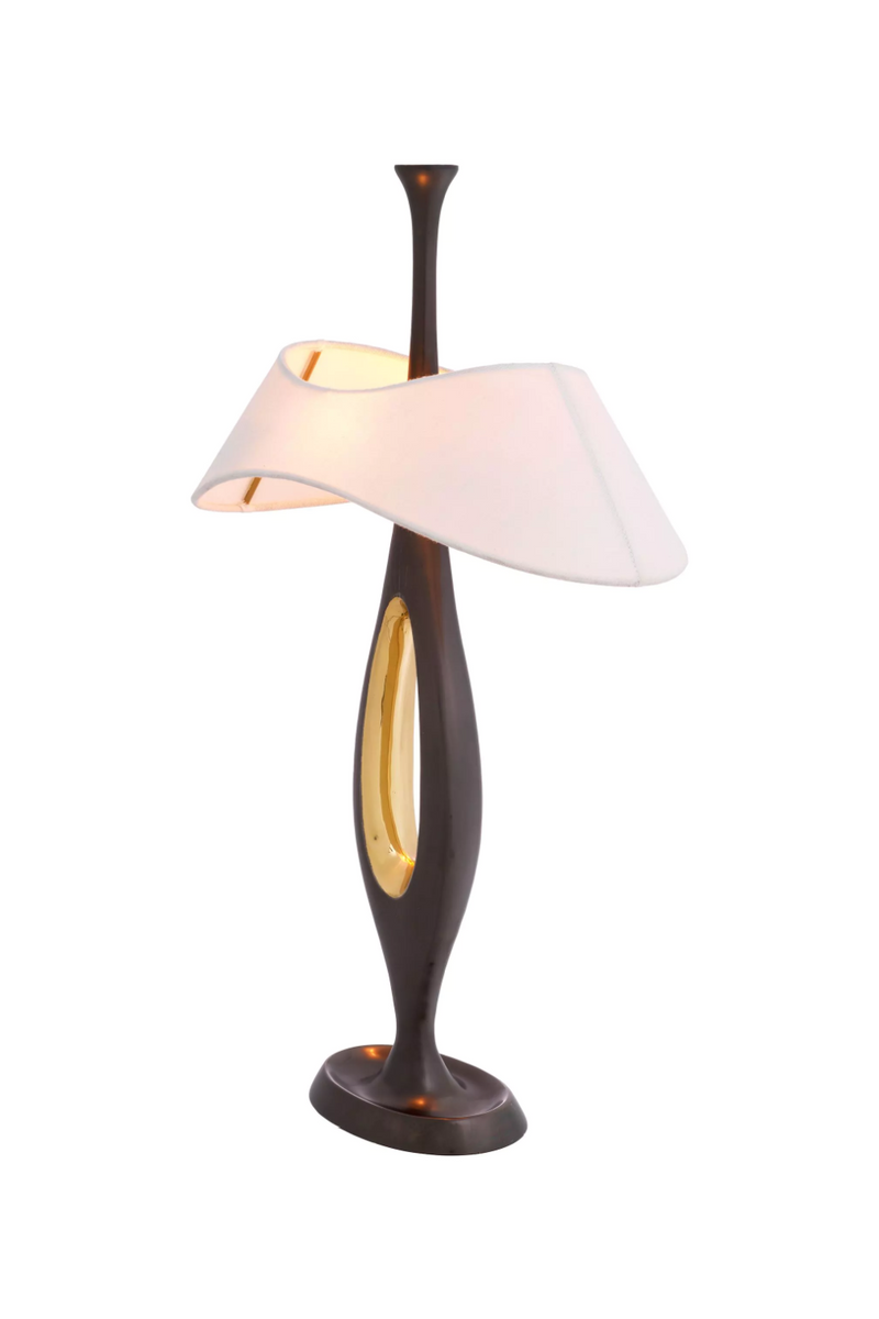 Lampe de table en bronze et laiton brossé | Eichholtz Gianfranco | Meubleluxe.fr