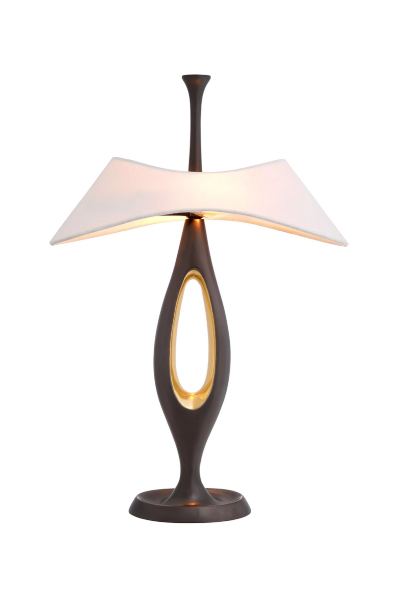 Lampe de table en bronze et laiton brossé | Eichholtz Gianfranco | Meubleluxe.fr