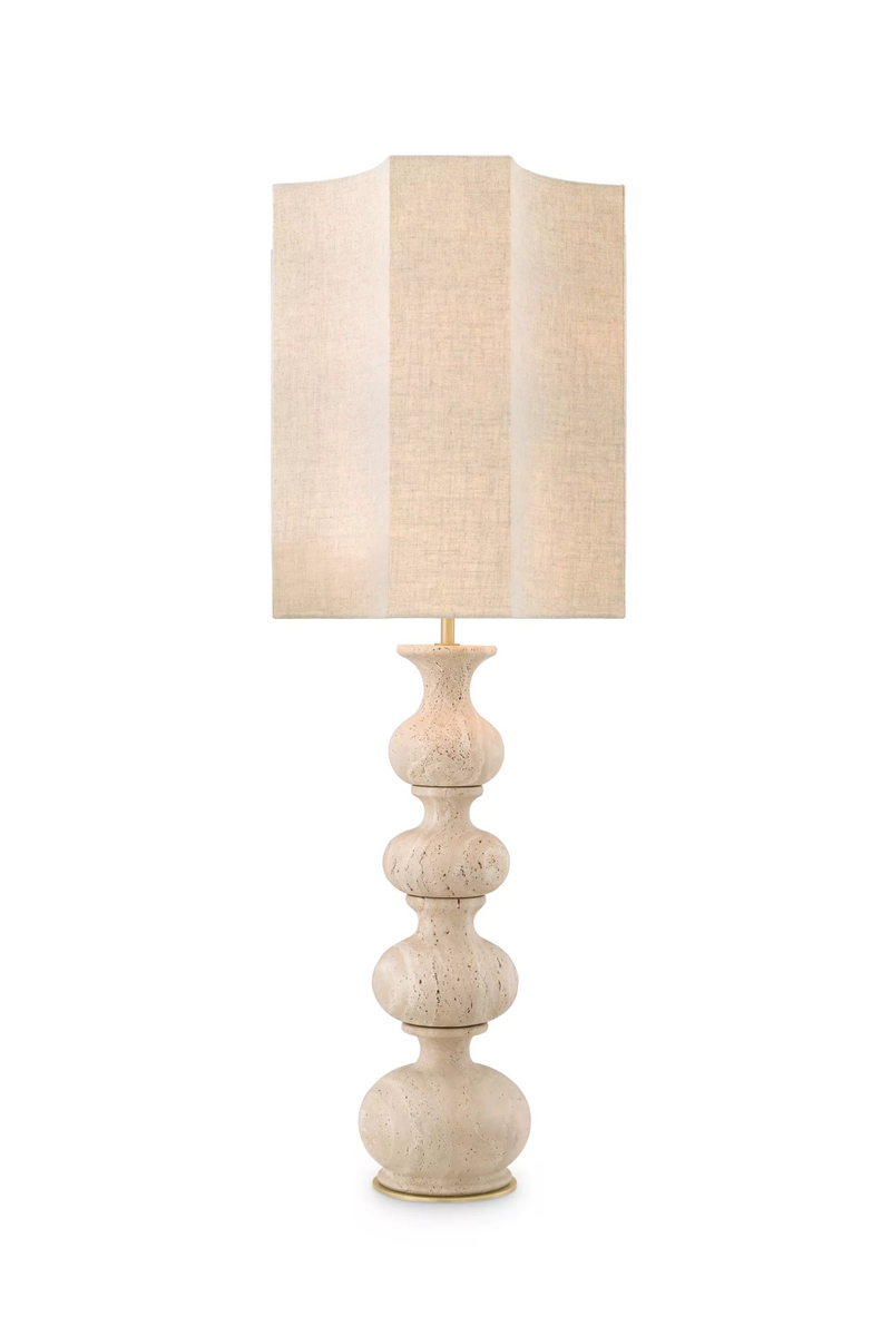 Lampe de table en travertin et laiton | | Eichholtz Mabel | Meubleluxe.fr
