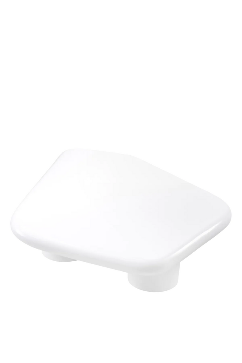 Table basse blanche en fibre de verre gloss | Eichholtz Matiz | Meubleluxe.fr