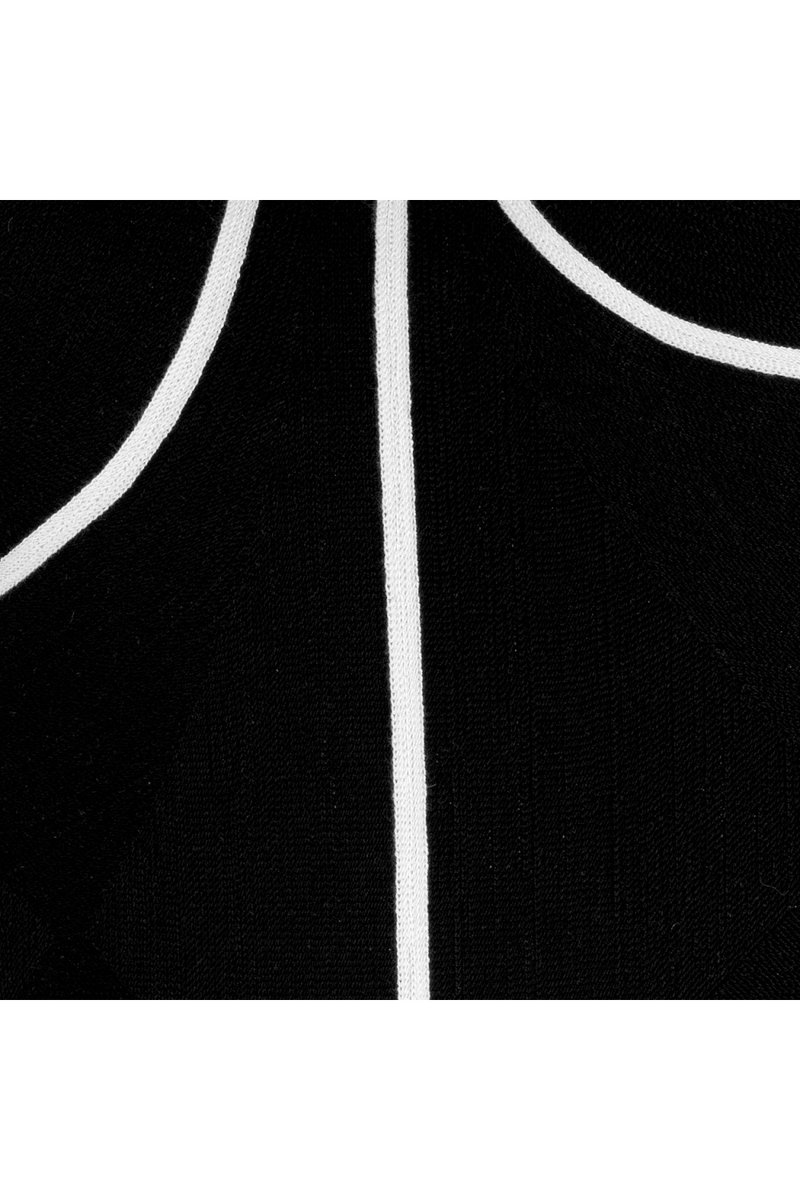Coussin carré noir et blanc 100% coton | Eichholtz Sabrosa | Meubleluxe.fr