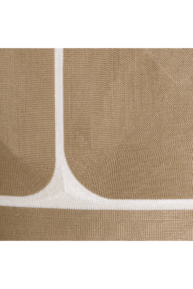 Coussin carré beige et blanc 100% coton | Eichholtz Sabrosa | Meubleluxe.fr