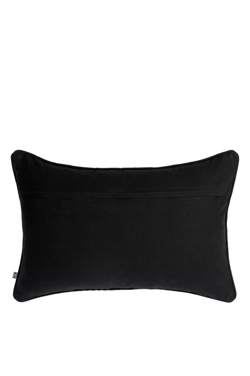 Coussin rectangulaire noir et blanc 100% coton | Eichholtz Abaças | Meubleluxe.fr