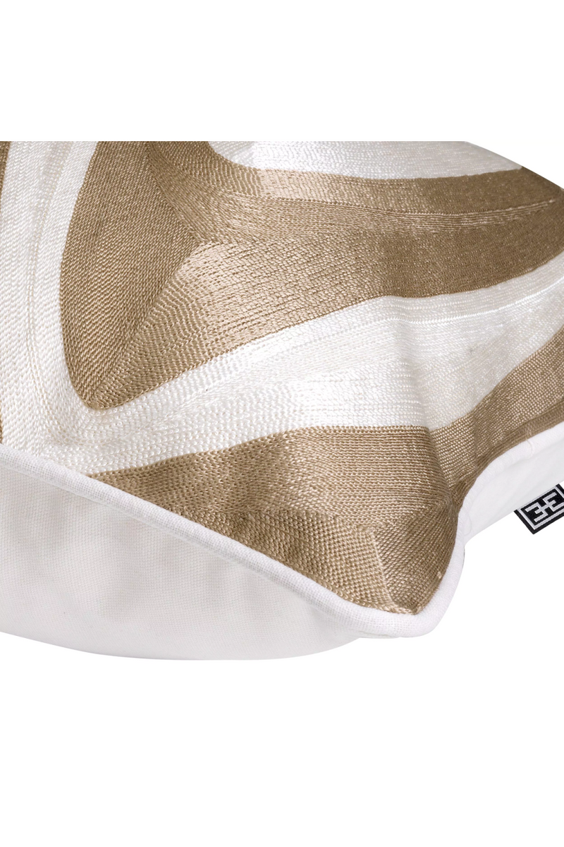 Coussin rectangulaire beige et blanc 100% coton | Eichholtz Coura | Meubleluxe.fr