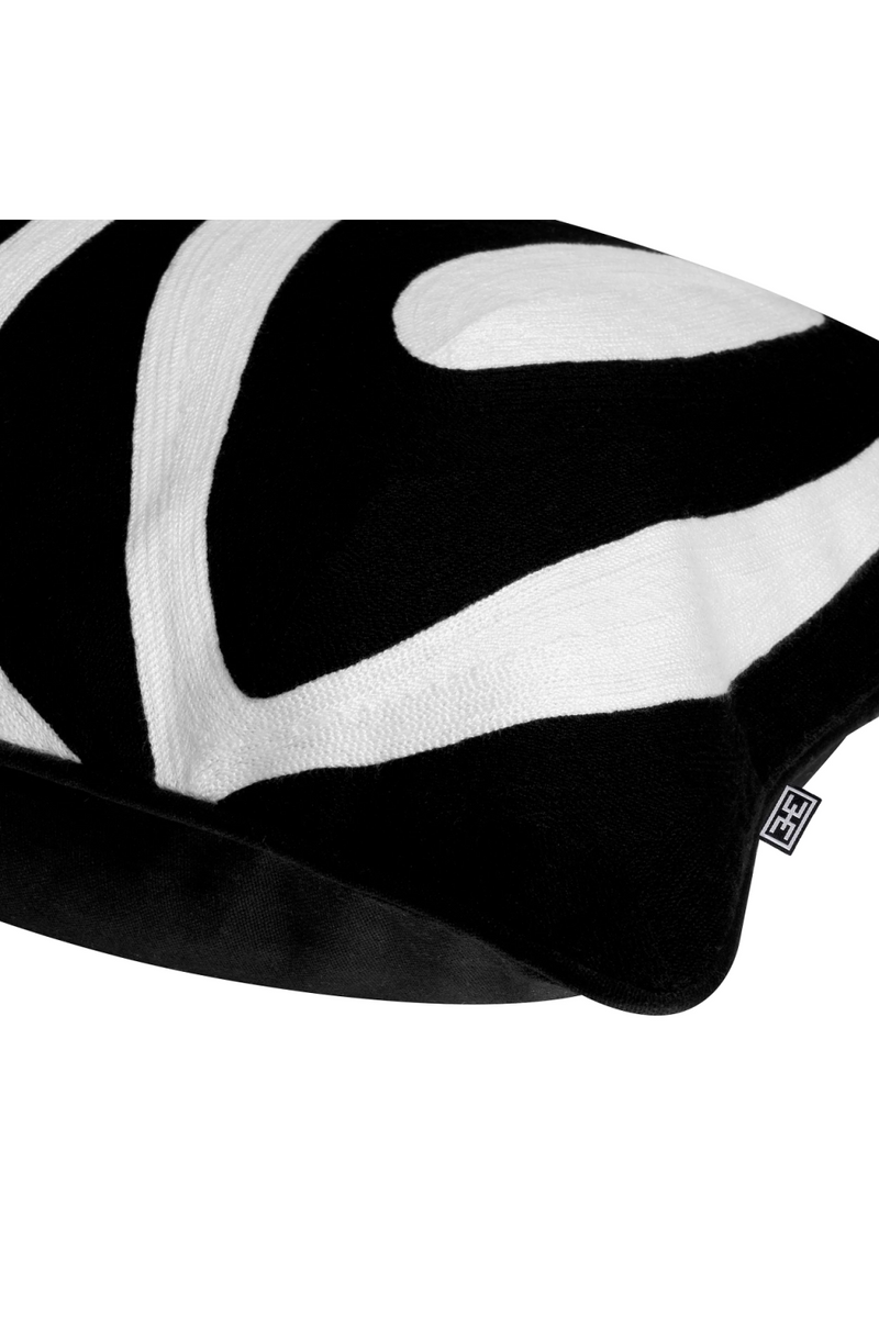 Coussin rectangulaire noir et blanc 100% coton | Eichholtz Coura | Meubleluxe.fr