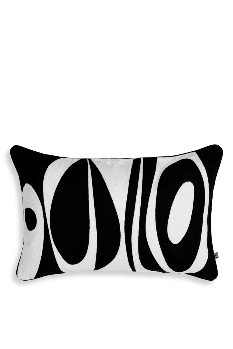 Coussin rectangulaire noir et blanc 100% coton | Eichholtz Coura | Meubleluxe.fr