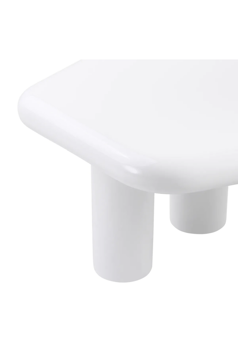 Table d'appoint blanche en fibre de verre gloss | Eichholtz Matiz | Meubleluxe.fr
